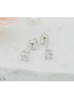 Jordans Sterling CZ Stud Screwback Earring
