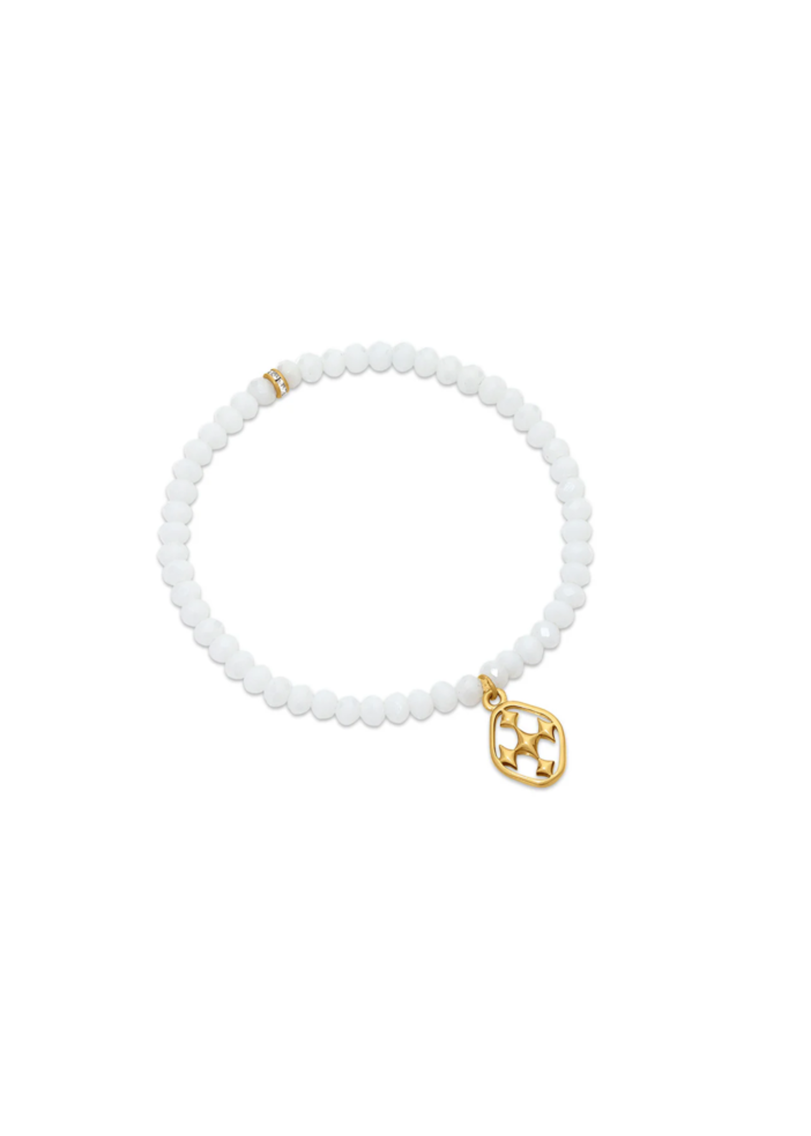 Gracewear Stretch Beaded Prayer Bracelet Pearl Signature Collection