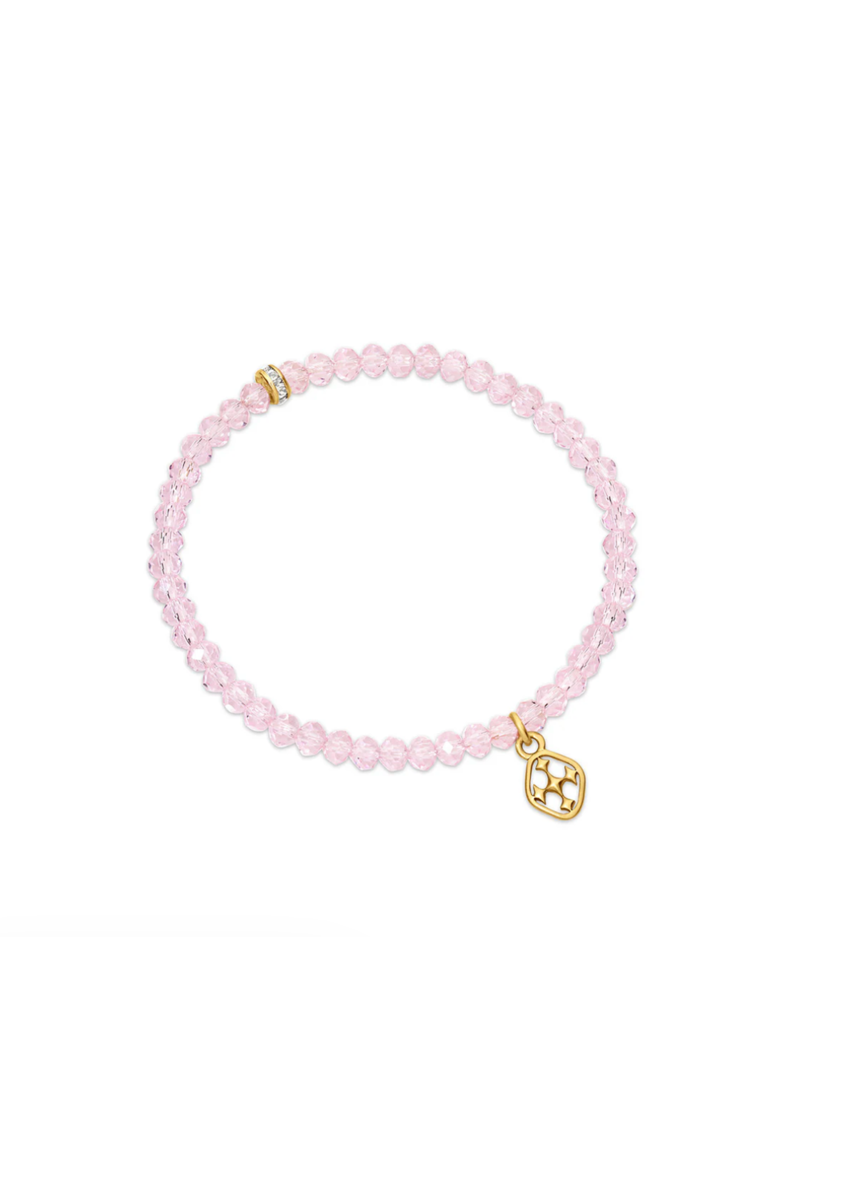 Gracewear Cherished Beaded Shield Bracelet pink Signature Collection
