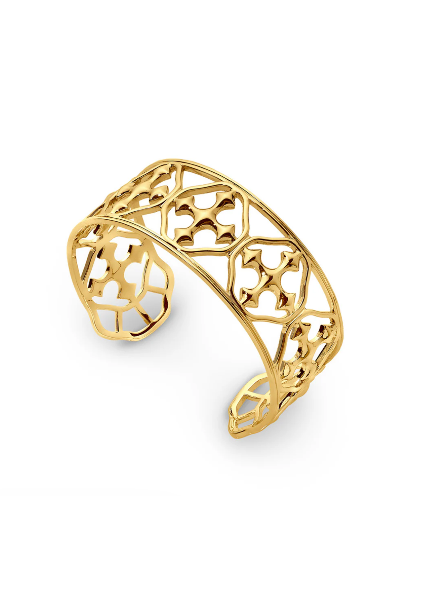 Gracewear Medium Cuff Shield Bracelet 18k GP Singature Collection