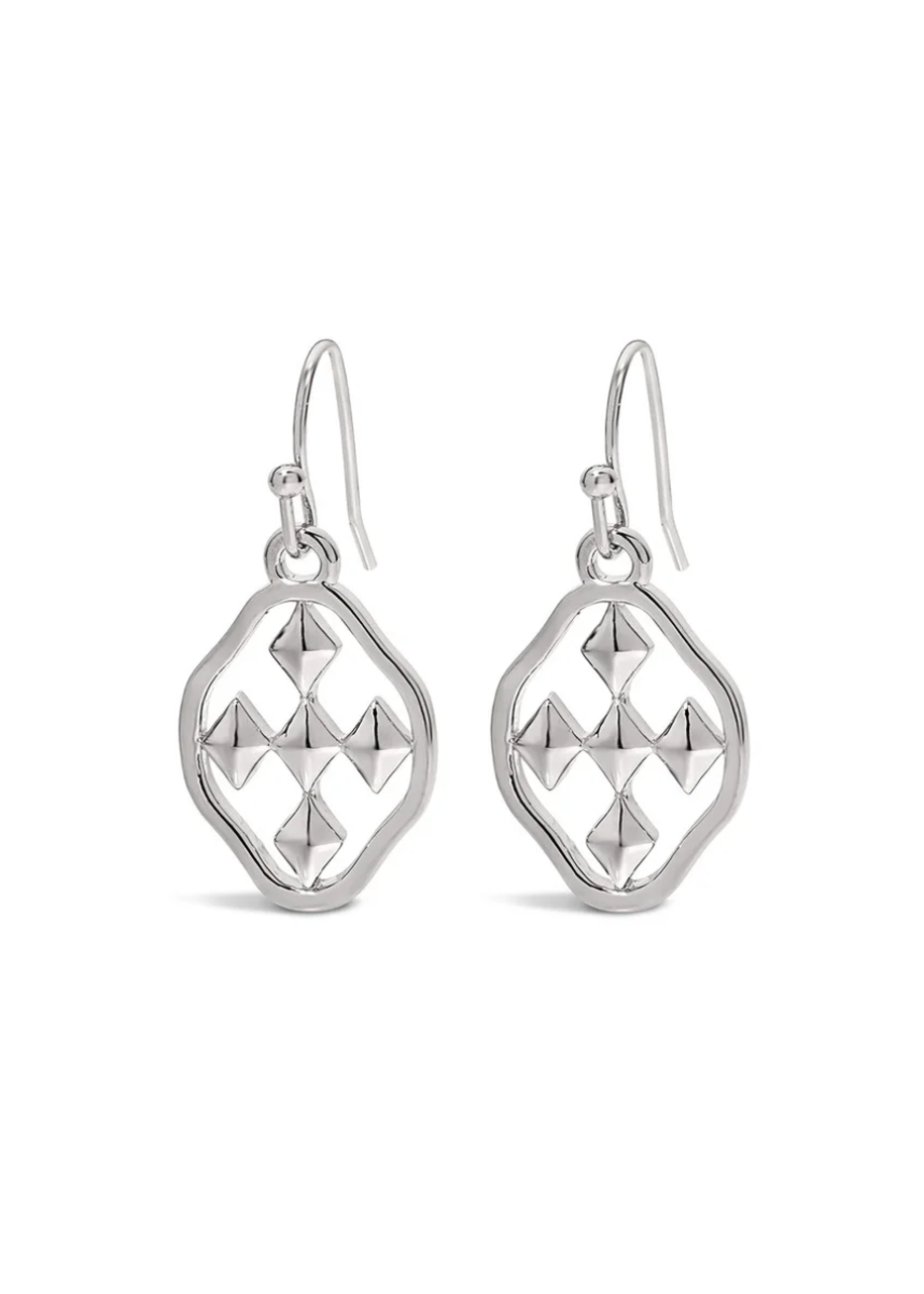 Gracewear Small Dangle Shield Earrings SP Signature Collection