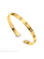 Gracewear Shield Embossed Bangle Bracelet Gold Vermeil Always Collection