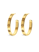 Gracewear Shield Embossed Earring Gold Vermeil Always Collection