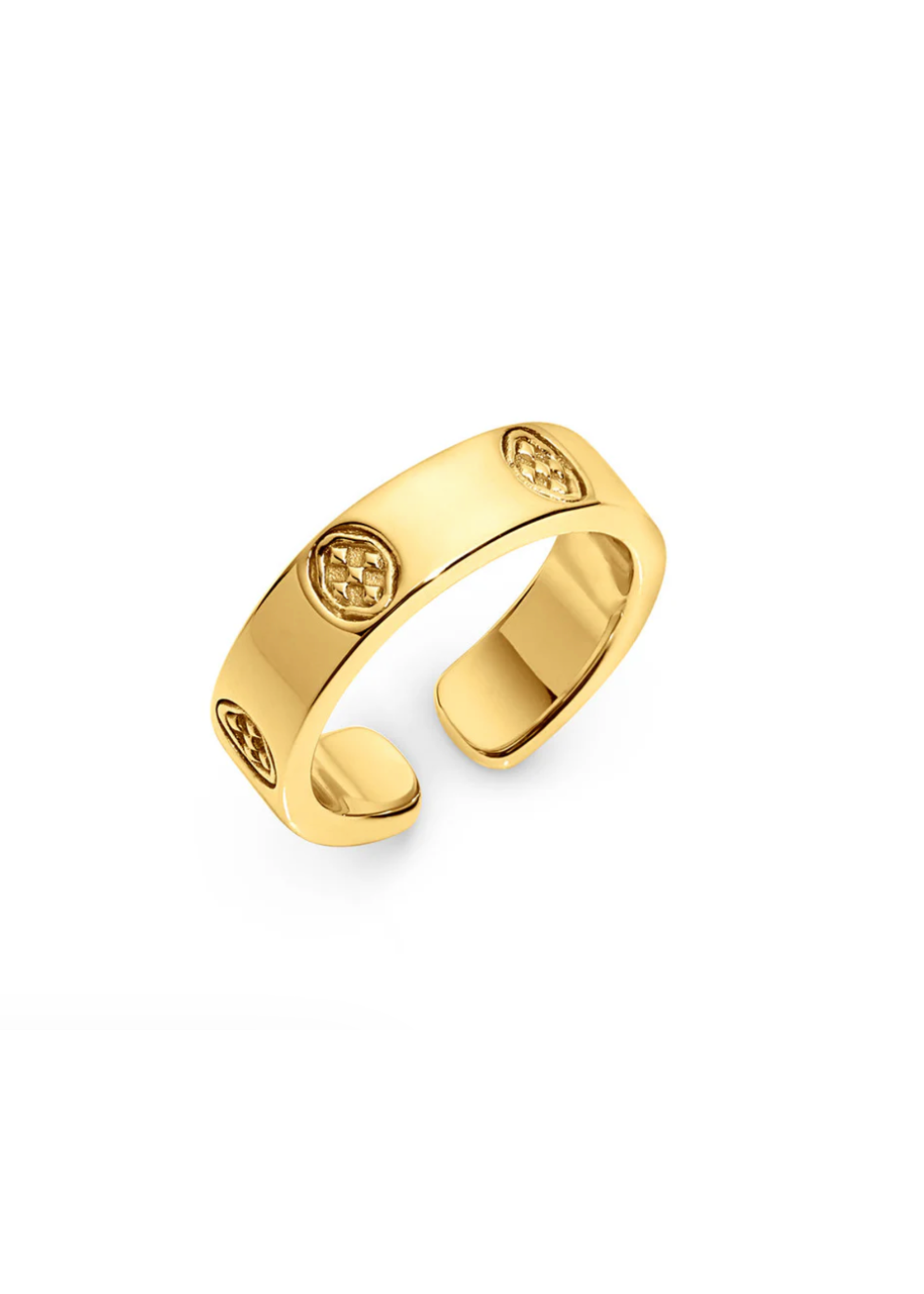 Gracewear Shield One Size Ring Gold Vermeil Always Collection