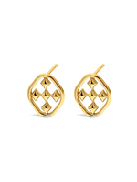 Gracewear 8mm Shield Post Earring Gold Vermeil Always Collection