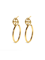 Gracewear Shield Small Oval Hoop Earring Gold Vermeil Always Collection