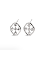 Gracewear 8mm Shield Post Earring SS Always Collection