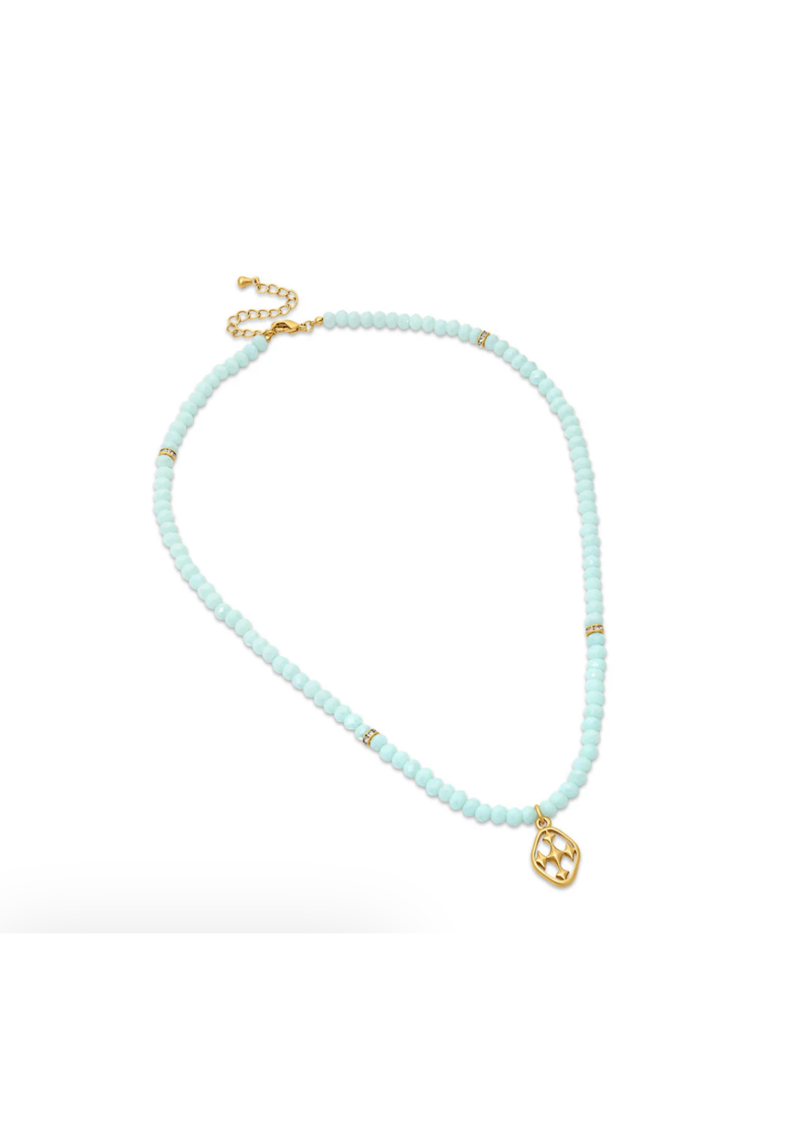 Gracewear Adj Beaded Prayer Necklace turquoise Signature Collection