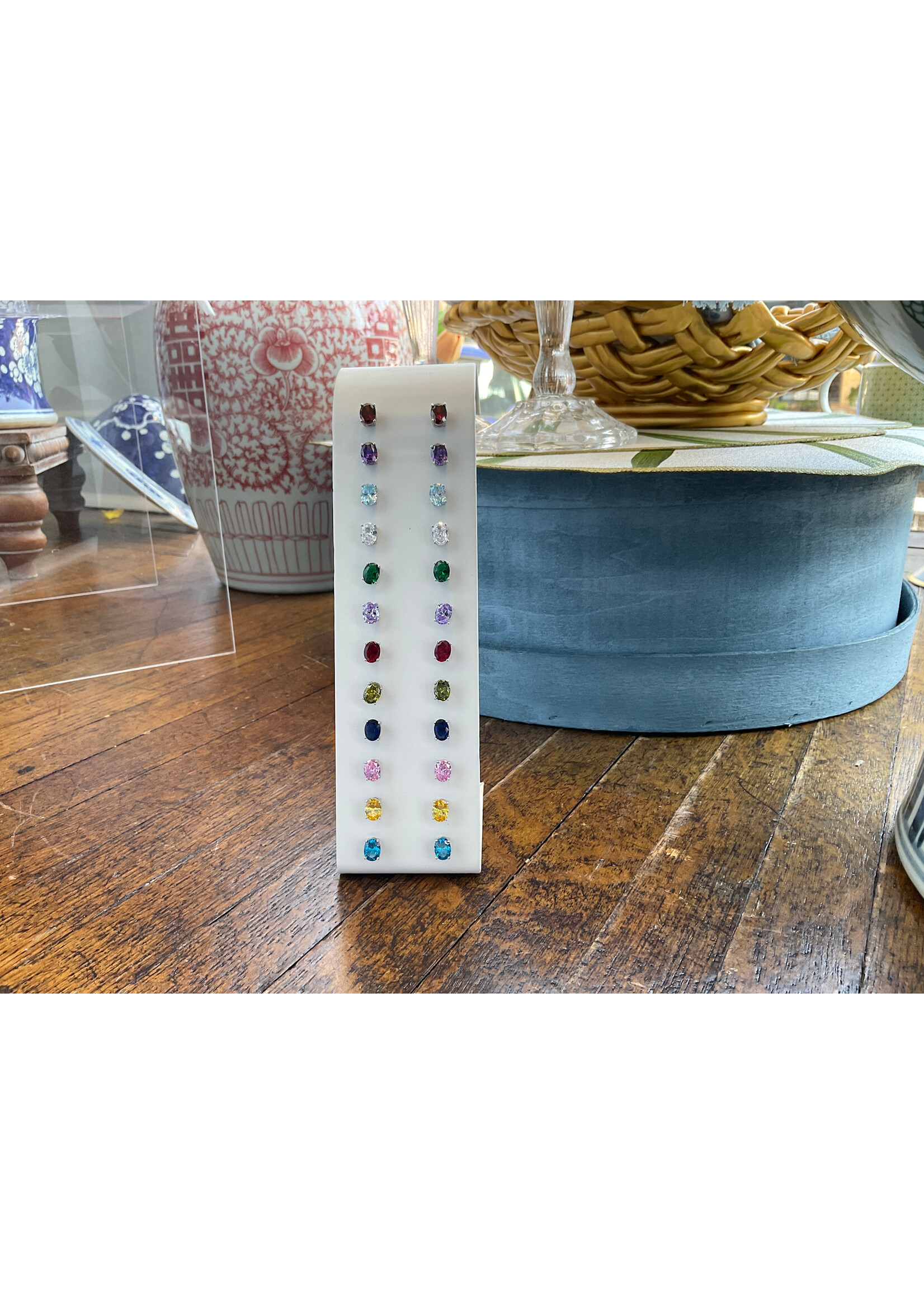Jordans Sterling Oval Birthstone Earring