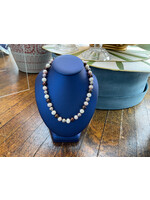 Jordans Adj SS Mixed 8mm Chocolate Pearl Necklace
