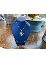 Jordans Larimar and CZ Necklace Sterling