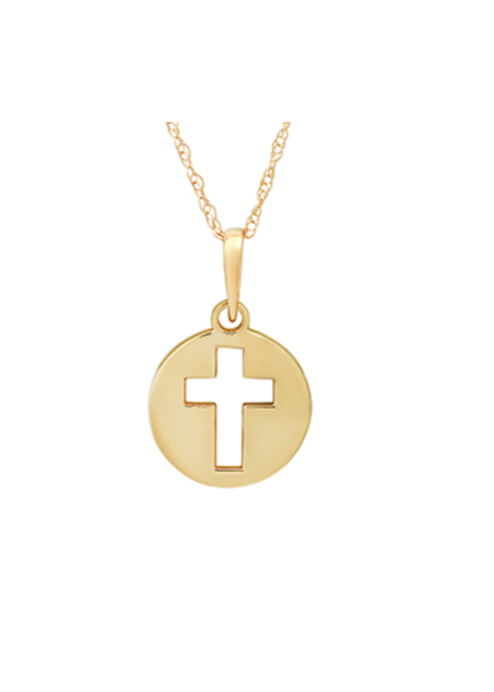 Jordans 10k Circle Cross Necklace