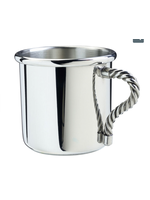 Jordans Pewter Baby Cup with Rope Handle