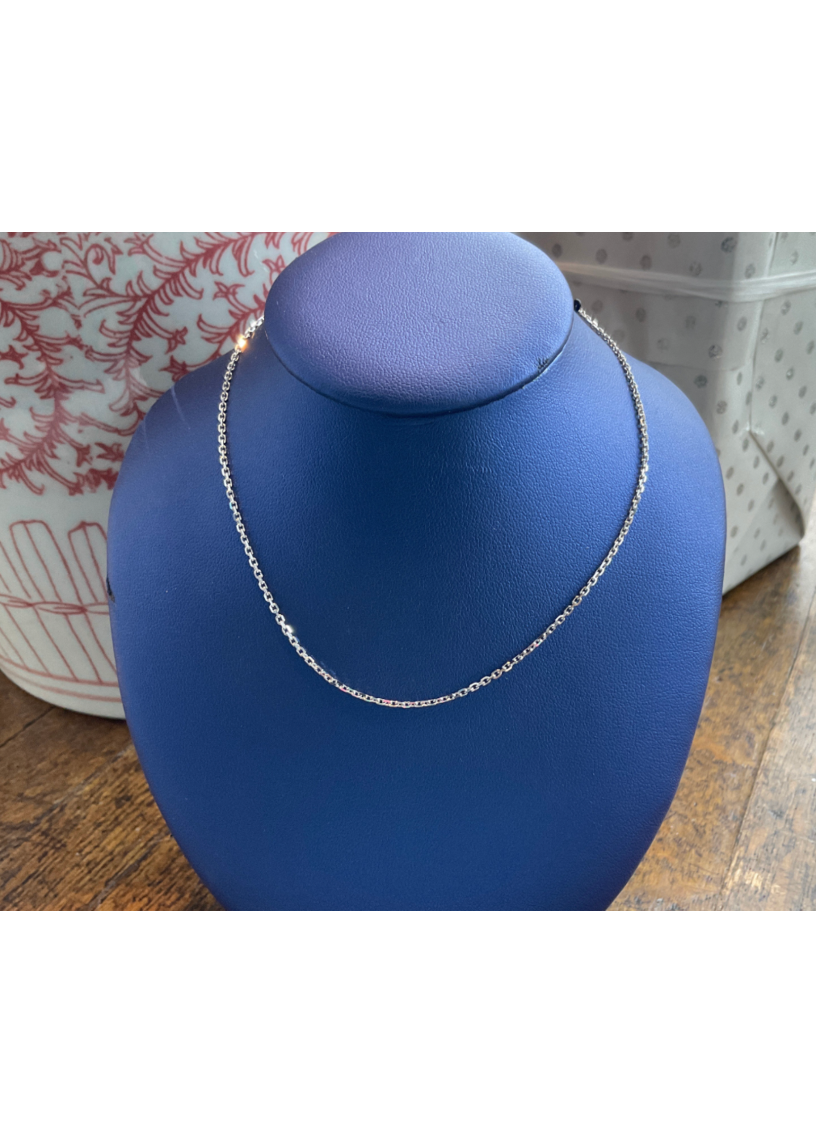 Jordans 1.5mm 14k White Gold DC Cable Chain 18in