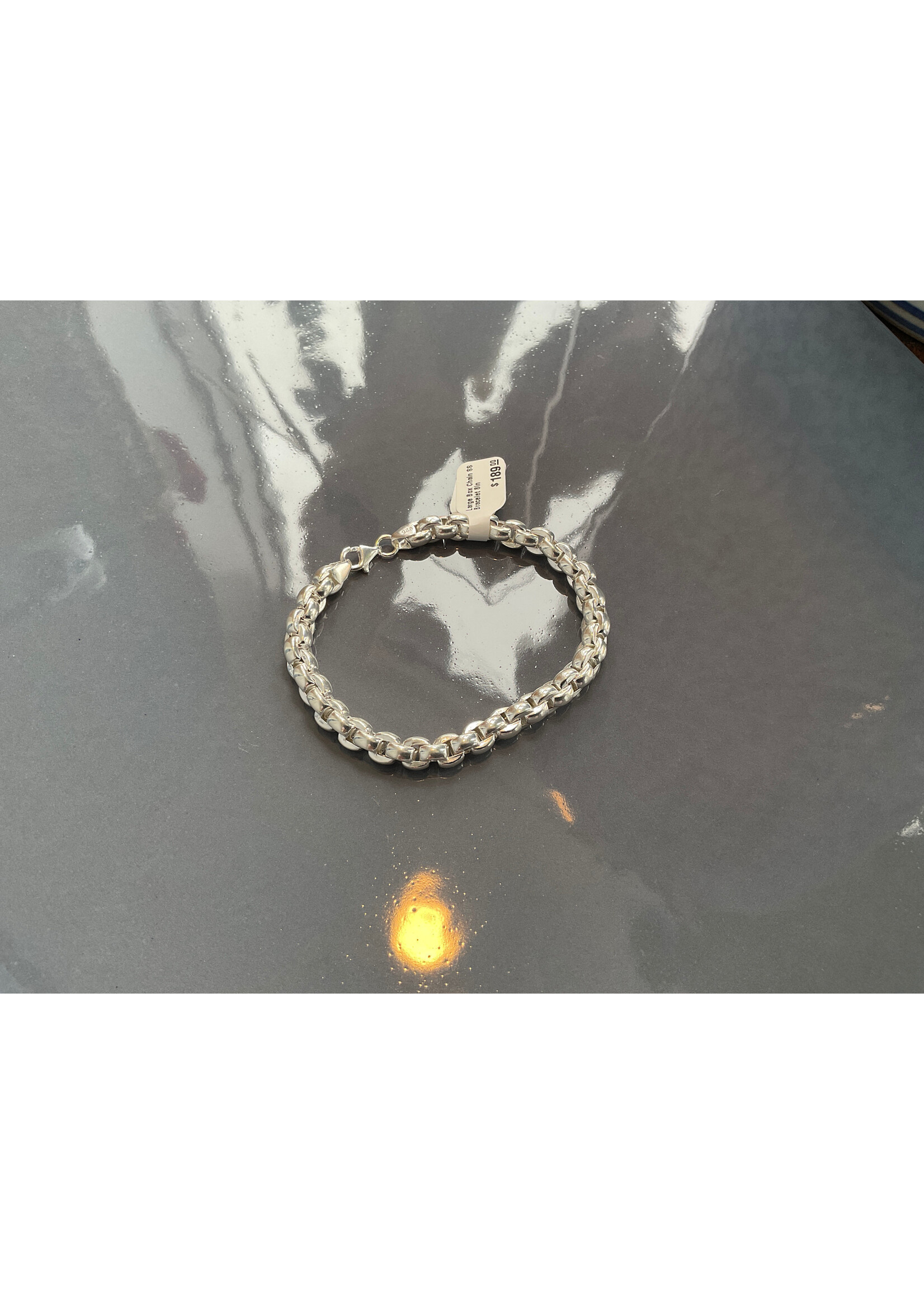 Jordans Large Box Chain SS Bracelet 8in