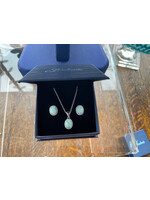 Jordans Sterling Created Opal and CZ Set