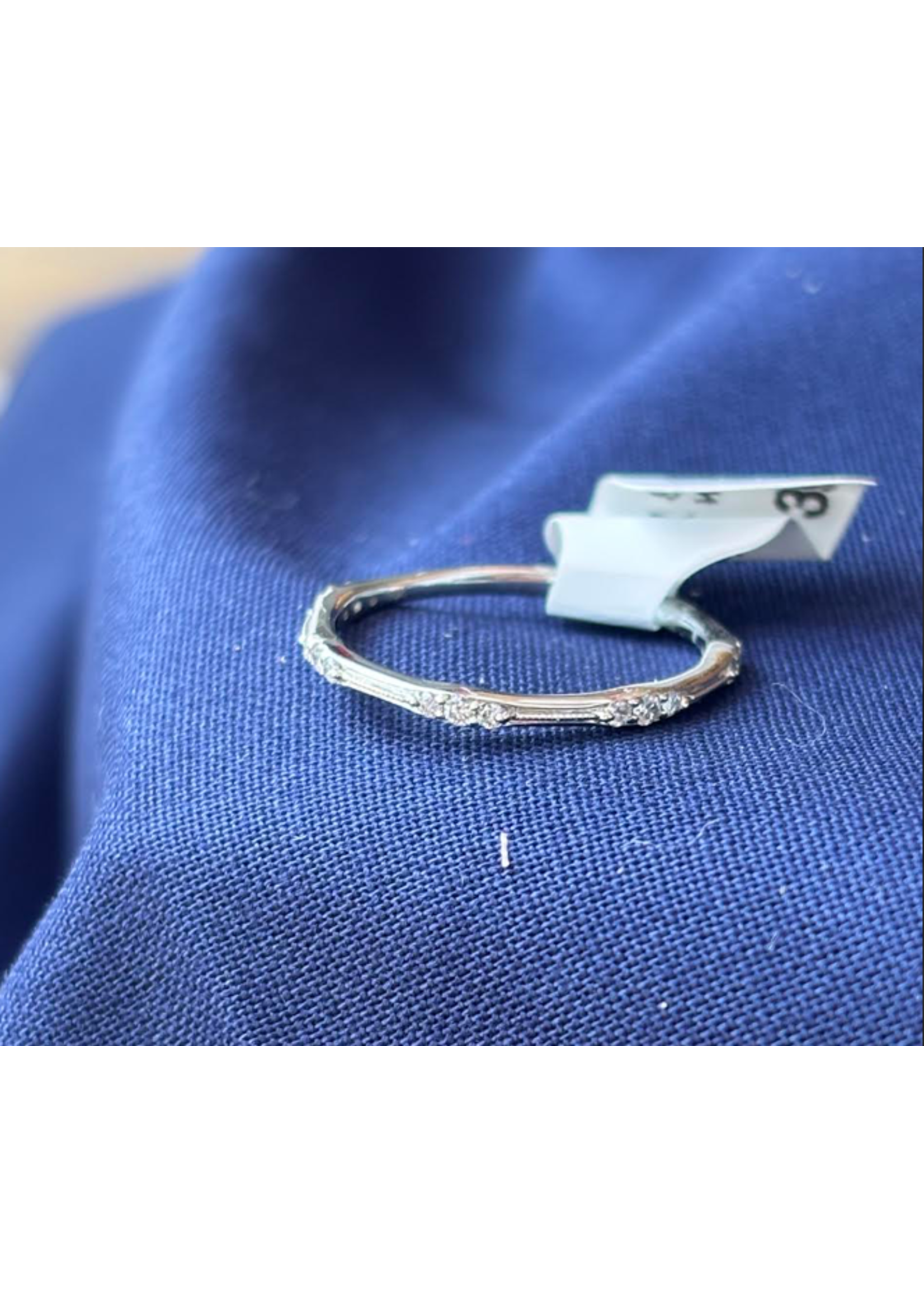 Jordans 5 Station Stacker Band 10k white .15cttw