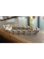 Jordans Sterling Silver Heart Diamond Bracelet .10cttw