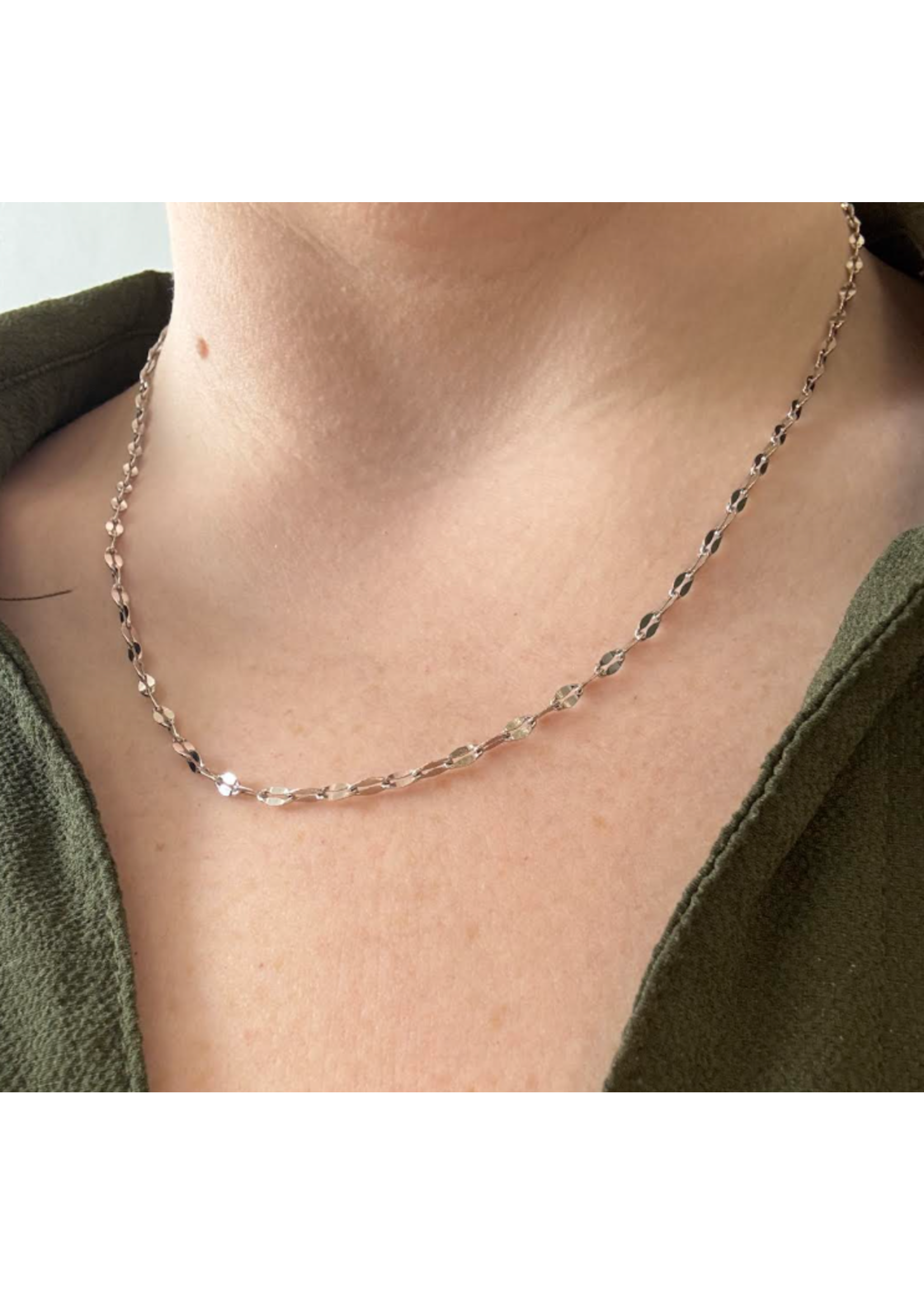 Jordans Sterling Silver Decor Sparkle Link 20in