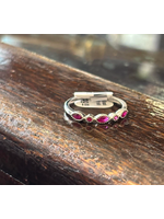Jordans Ruby Stacking Back 10k white .40ct rub