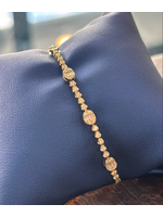 Jordans 14k 1.55cttw Diamond 5 Station Tennis Bracelet