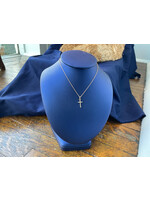 Jordans Blessings Diamond Cross 14k 18in cable chain