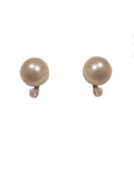 Jordans 14k 6mm Pearl & Diamond Drop