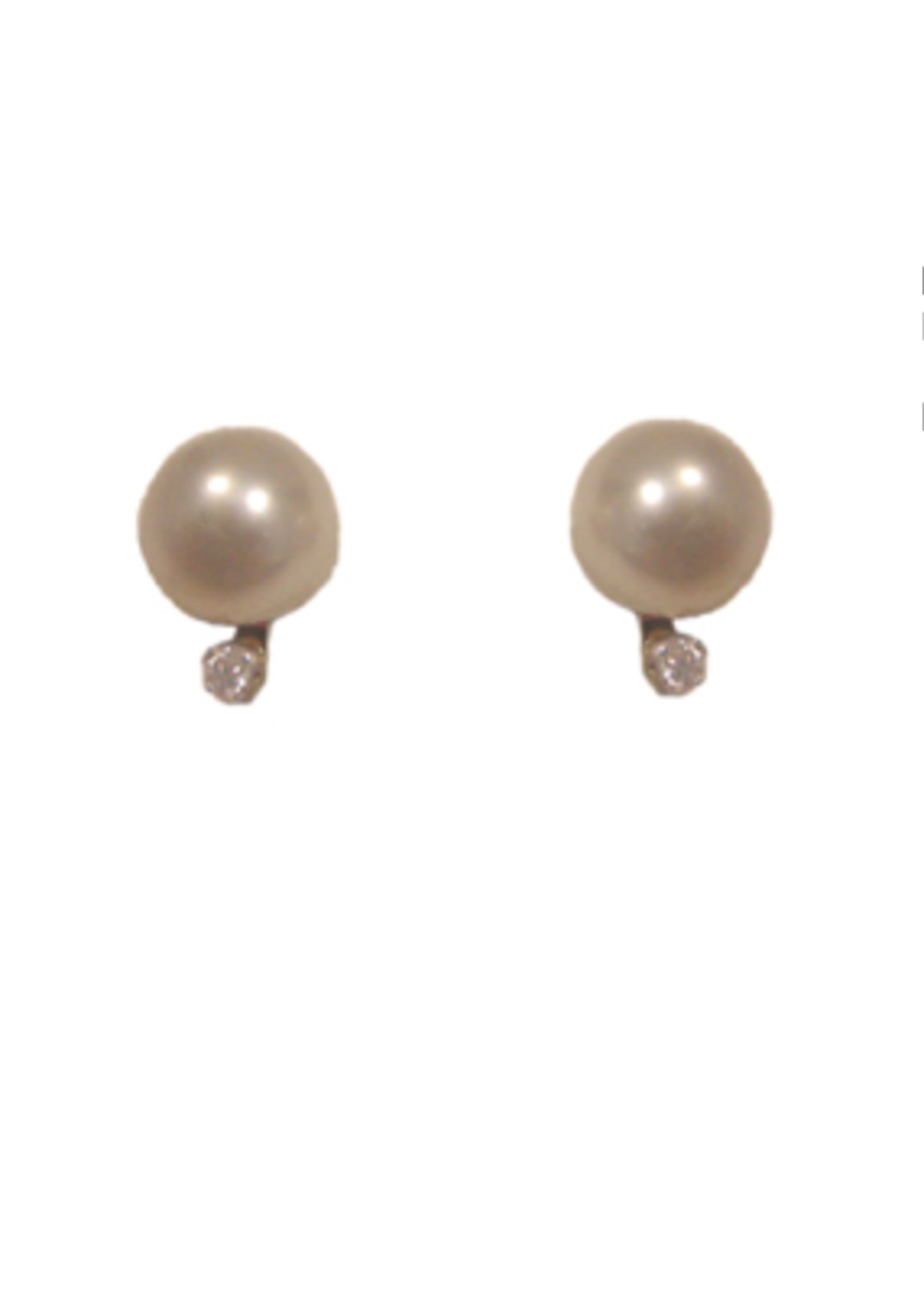 Jordans 14k 6mm Pearl & Diamond Drop