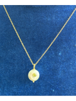 Jordans Gemmie FW Coin Pearl and Peridot GF Necklace