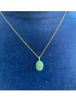 Jordans Gemmie Green Chalcedony and Amethyst GF Necklace