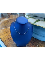 Jordans 1mm 10k White Gold Wheat Chain 18in