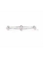 Julie Vos Milano Luxe Bangle - Med Silver - Iridescent Clear