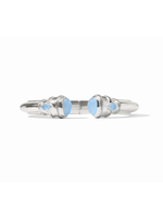 Julie Vos Cannes Demi Cuff Silver - Chalcedony Blue