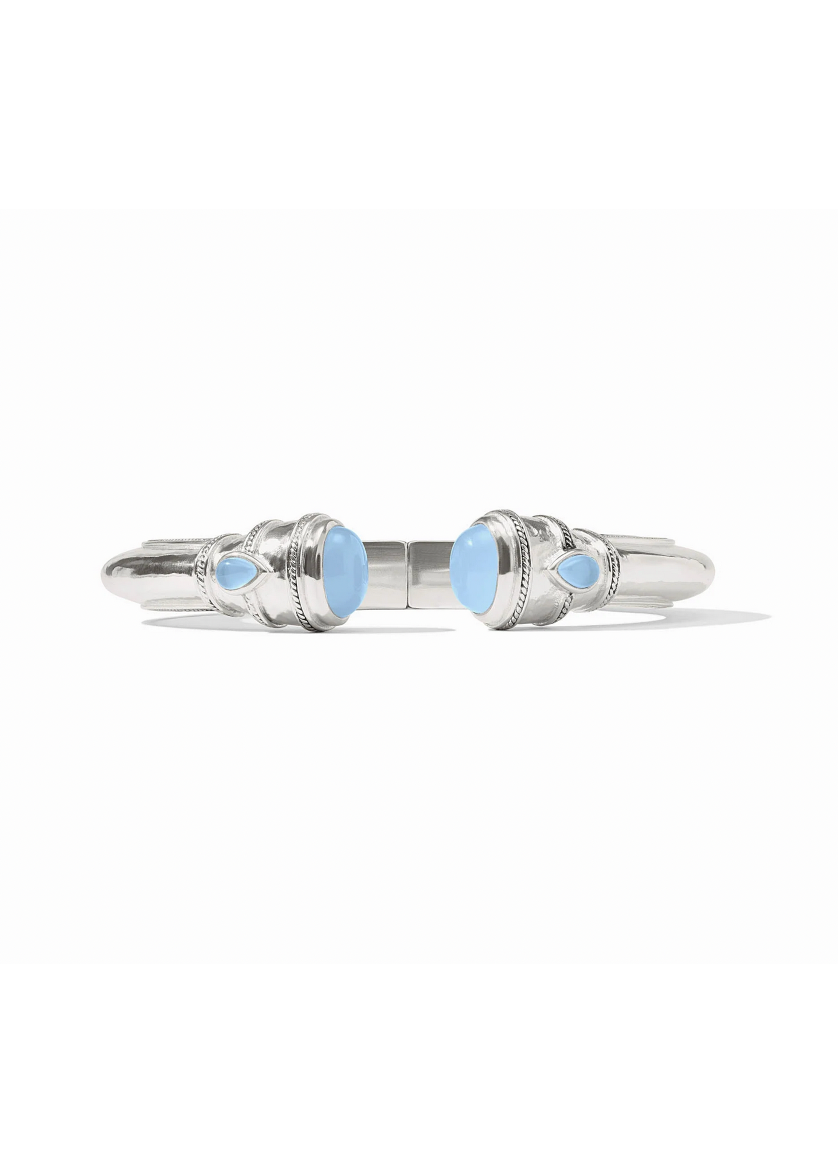 Julie Vos Cannes Demi Cuff Silver - Chalcedony Blue