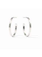 Julie Vos Crescent Hoop - Silver Medium