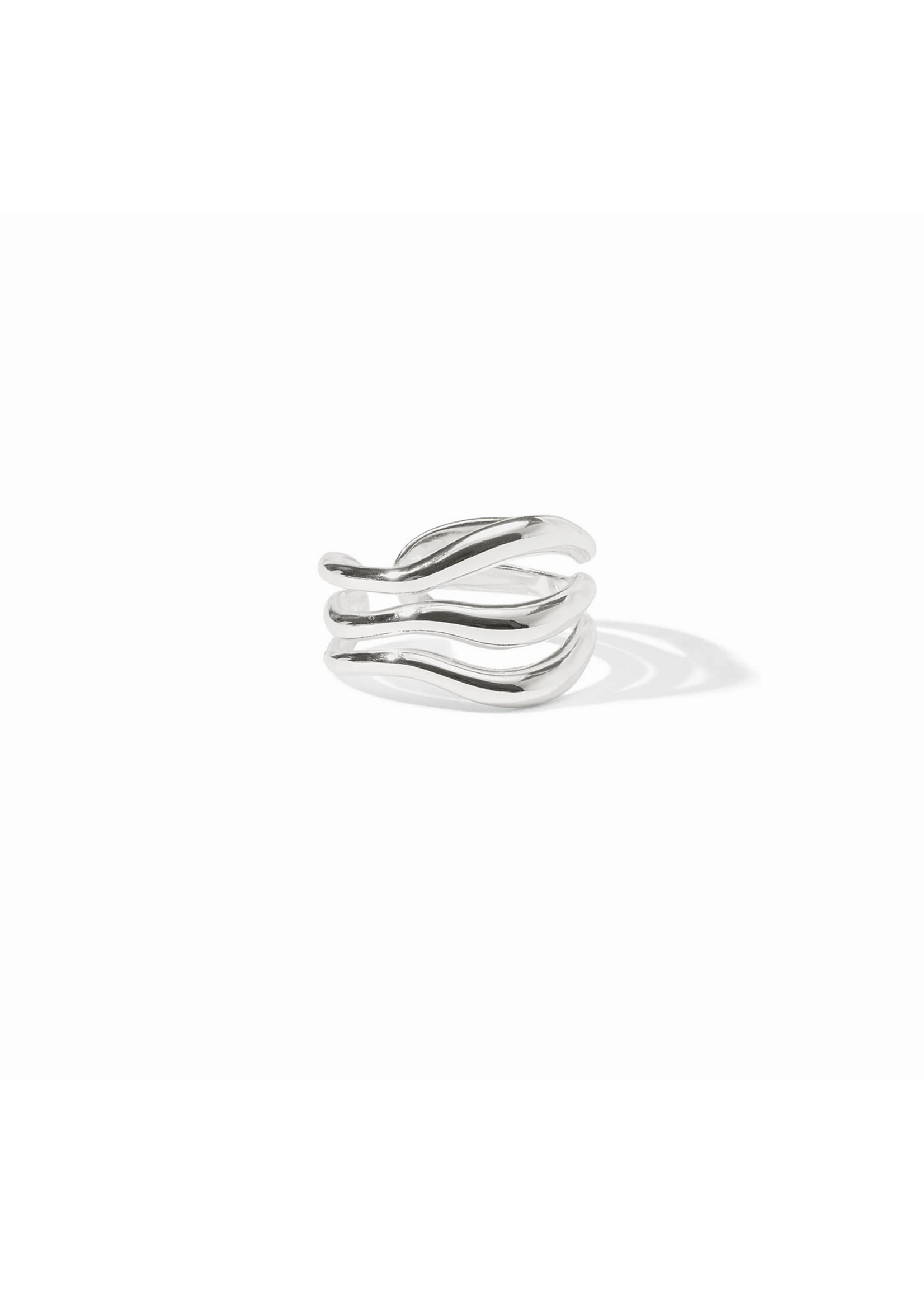 Julie Vos Wave Ring Silver - OS