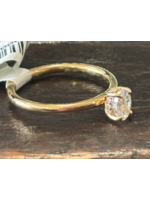 Jordans Oval Solitaire w Hidden Halo .56ct center SI2 G-H