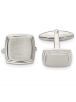 Jordans Engraveable Stainless Steel Brushed Cuff Links