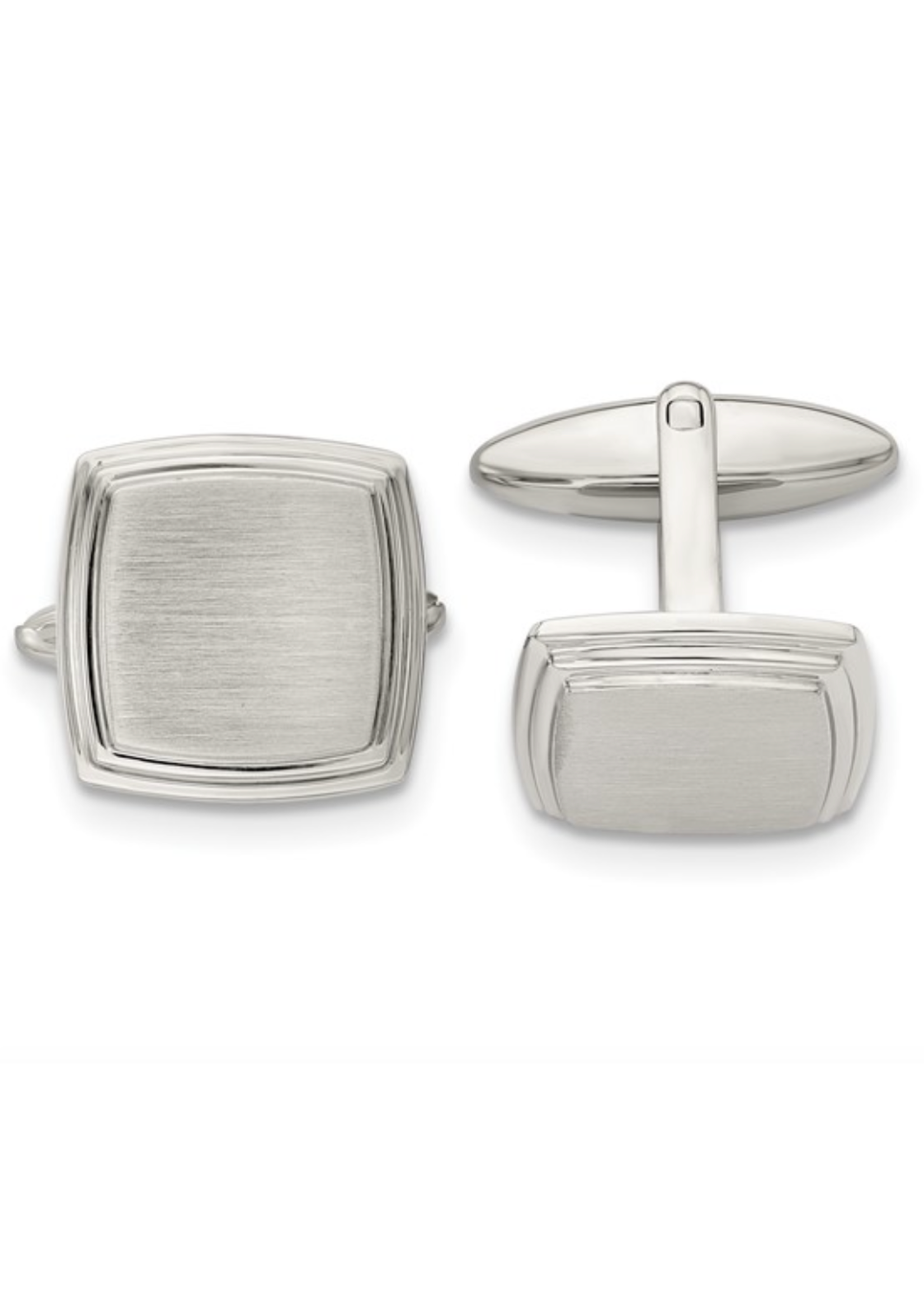 Jordans Engraveable Stainless Steel Brushed Cuff Links
