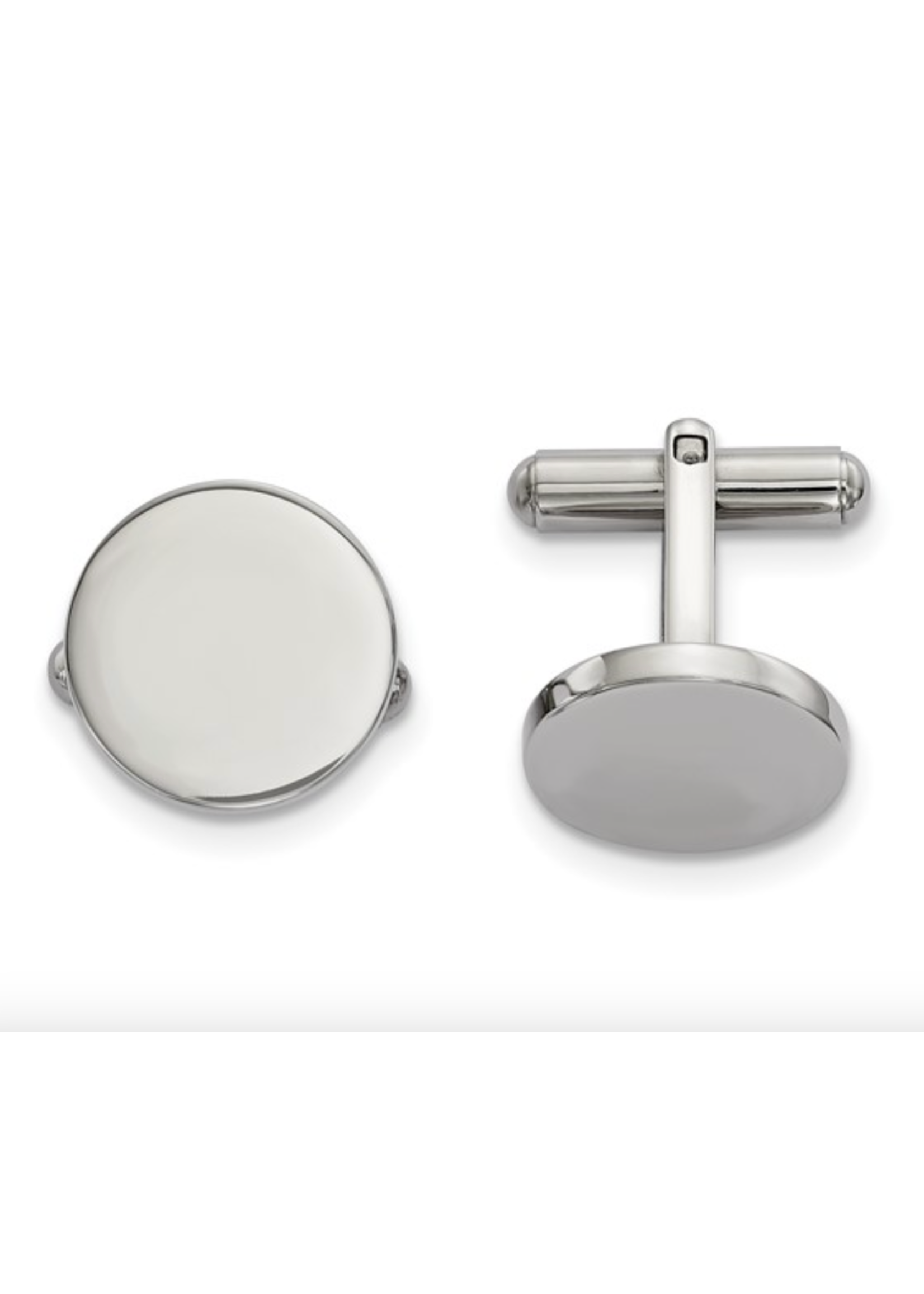Jordans Engraveable Stainless Steel Circle Cuff Links
