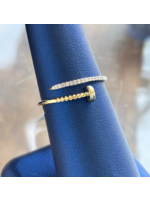 Jordans Designer Diamond Nail Ring 10k