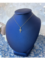 Jordans Channel Set .10 ct Diamond Cross 16inch cable