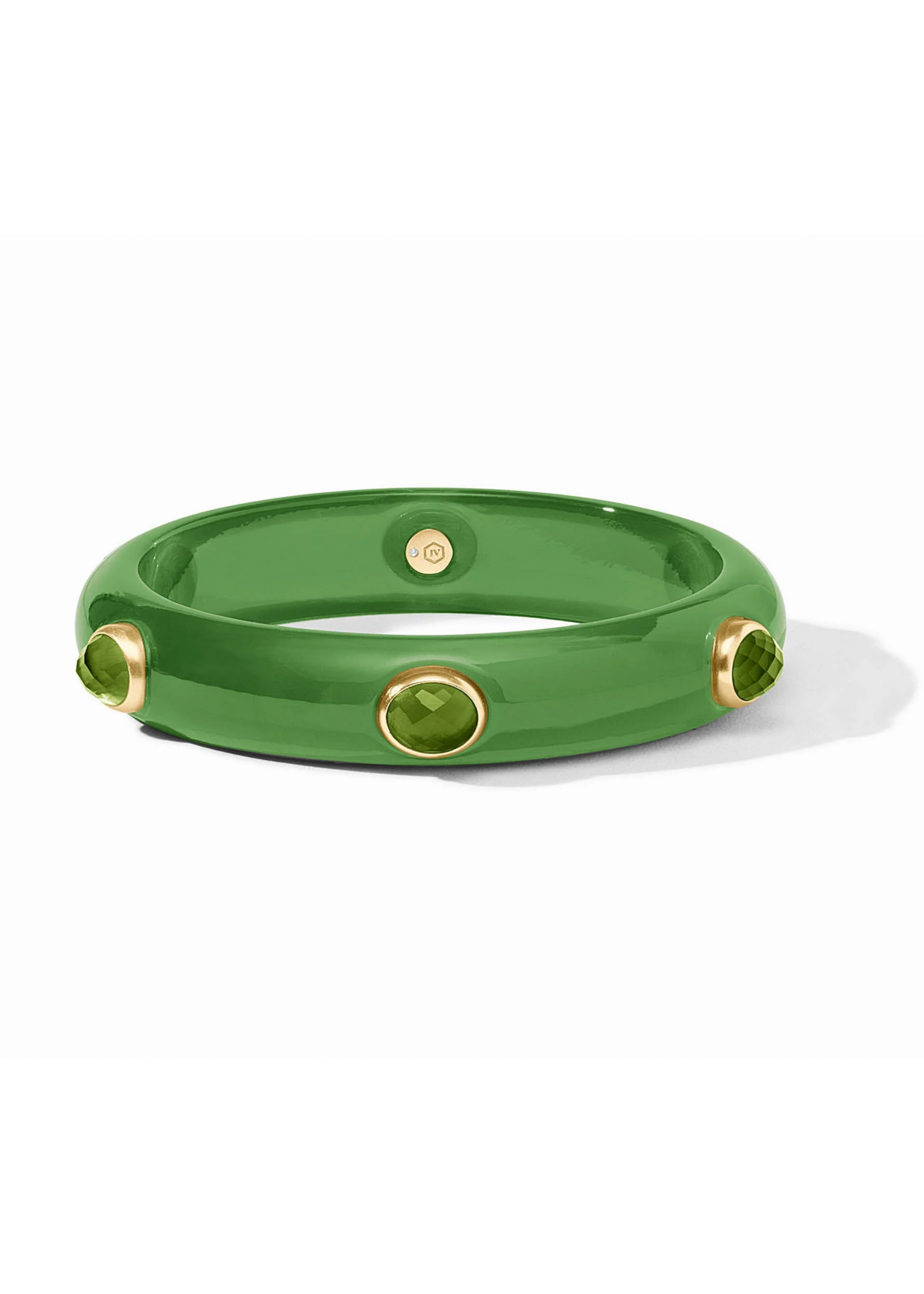 Julie Vos Carnaby Stone Bangle - Green Medium