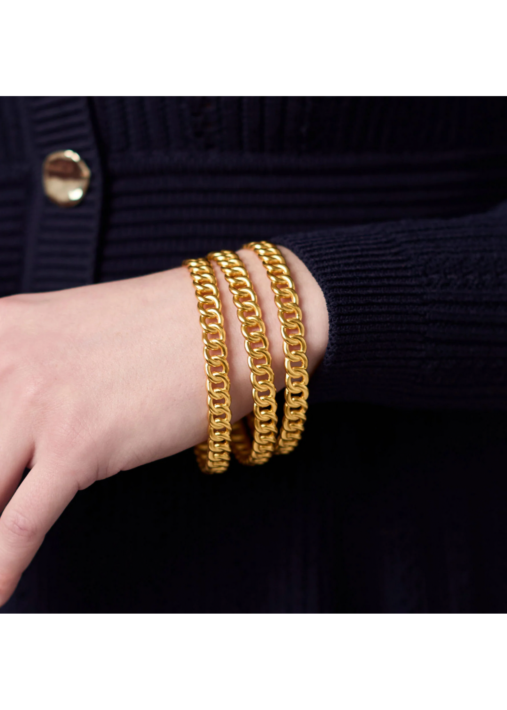 Julie Vos Dolce Bangle - Gold Large