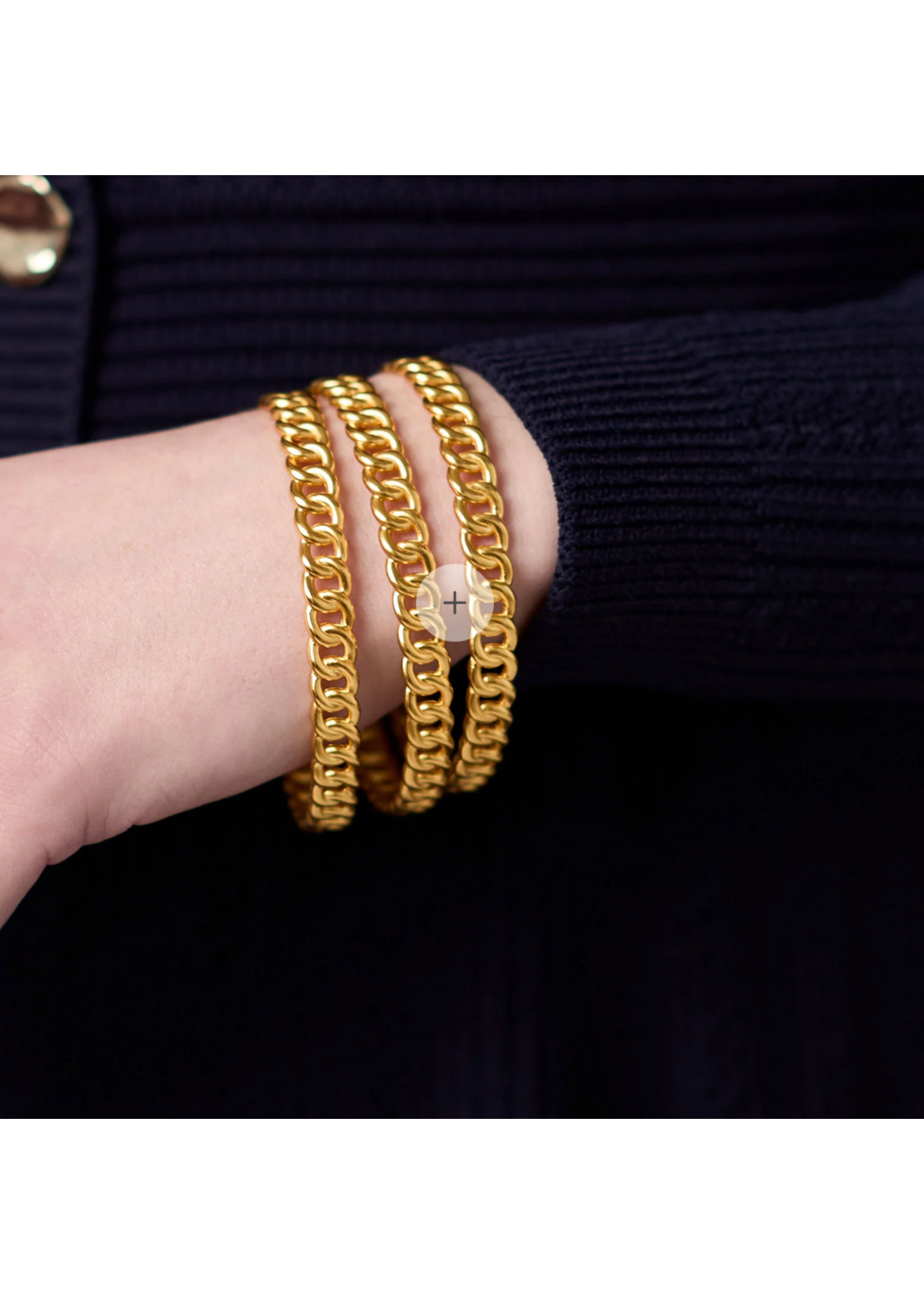 Julie Vos Dolce Bangle - Gold Medium