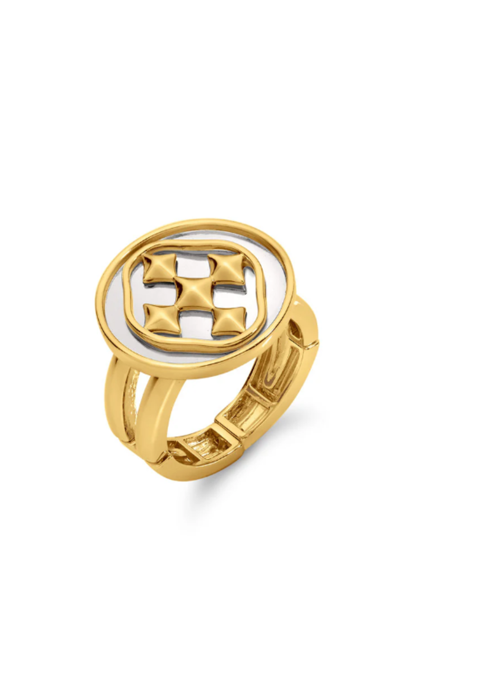Gracewear Medallion Ring OS Two Toned Signature Collection