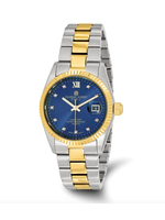 Charles Hubert Mens Two-tone Stainless Steel Blue Dial Watch
