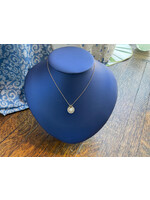 Jordans Alice Pearl Halo .25cttw Dia 14k adj chain