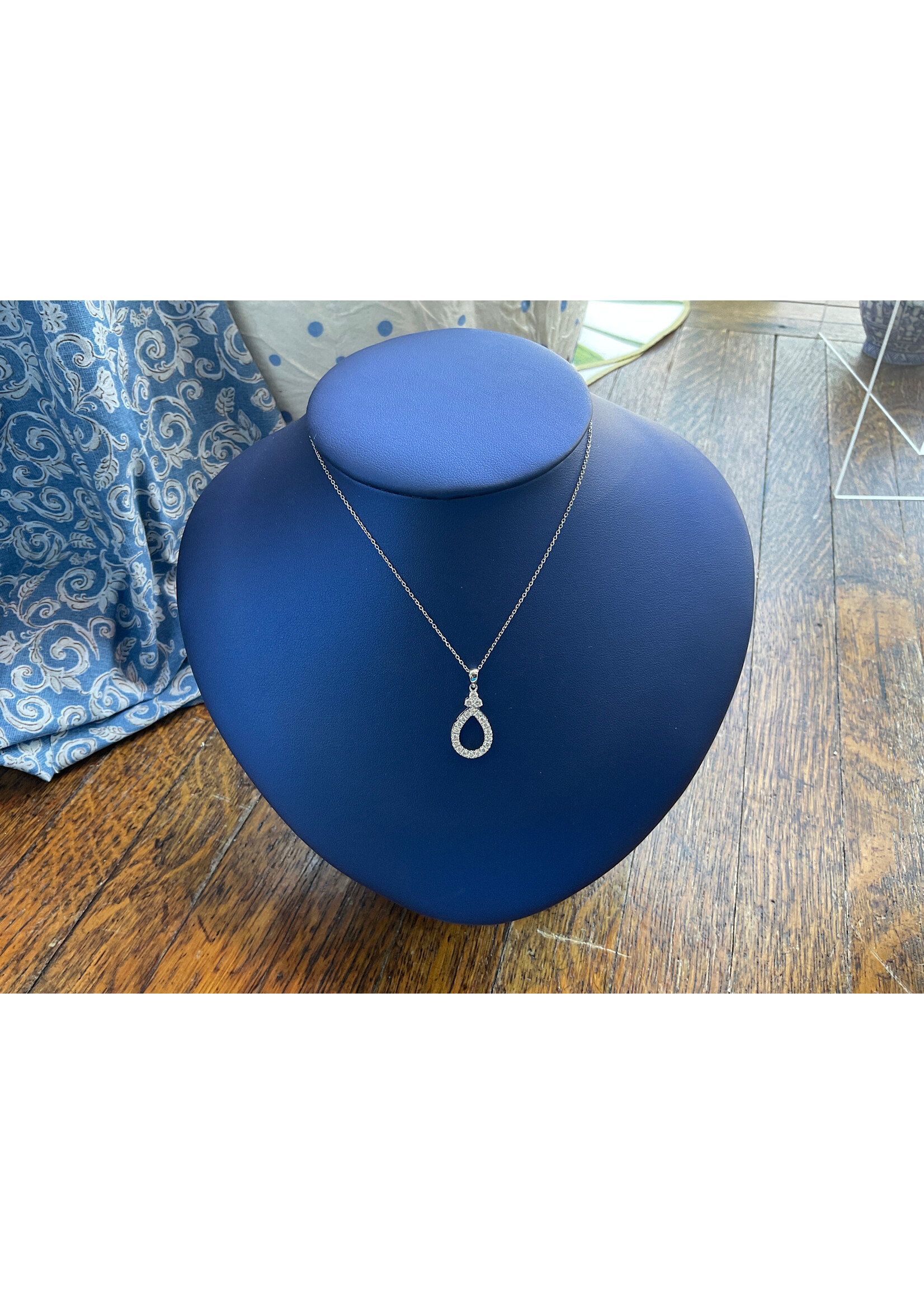 Jordans Teardrop .50cttw Diamond Pendant 14k white gold