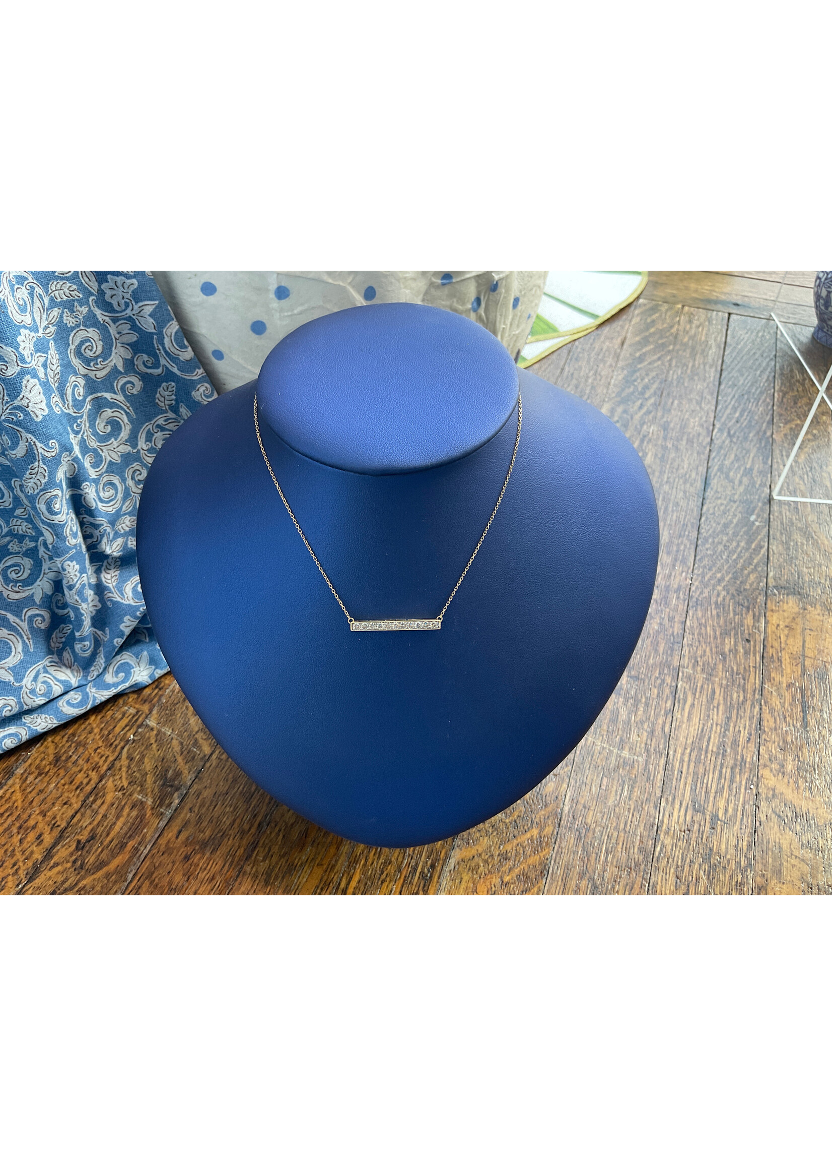 Jordans .50cttw Diamond Beaded Bar adj chain 10k